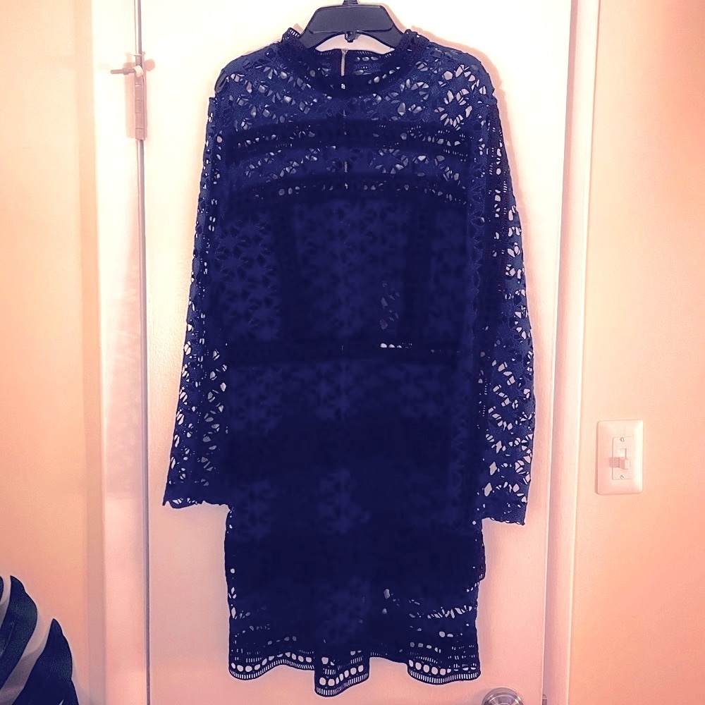 Navy blue Few Moda midi dress, size L